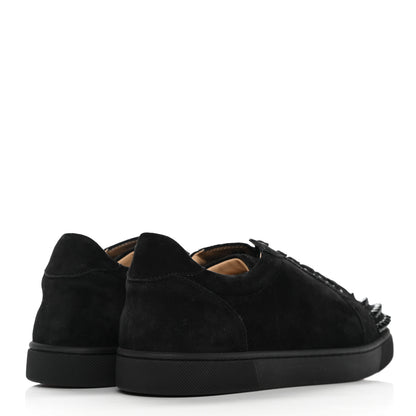 Christian Louboutin Veau Velours Spikes Womens Vieira Flat Sneakers 39 Black 4 of 10