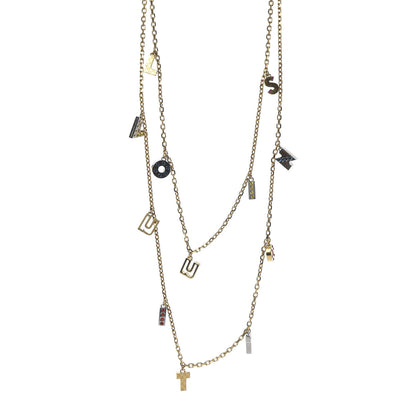 Louis Vuitton Love Letters Timeless Long Necklace Gold 1 of 6