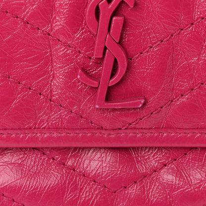 Saint Laurent Crinkled Calfskin Matelasse Monogram Baby Niki Chain Satchel Freesia 11 of 11
