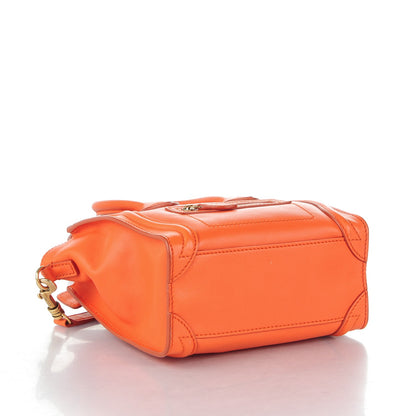Celine Smooth Calfskin Nano Luggage Orange 4 of 8