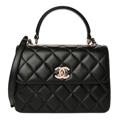 Chanel Lambskin Quilted Small Trendy CC Dual Handle Flap Bag Black 1 of 11