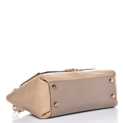 Lanvin Croc Calfskin Embossed New Partition Shoulder Bag Taupe 4 of 7