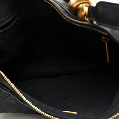 Chanel Calfskin Quilted Daily Hobo Black 5 of 10