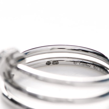 Cartier 18K White Gold Diamond Double Wrap Juste Un Clou Ring 60 9 7 of 8