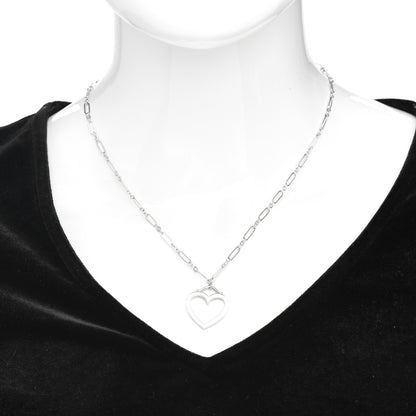 Tiffany 18K White Gold Heart Pendant Necklace 2 of 4