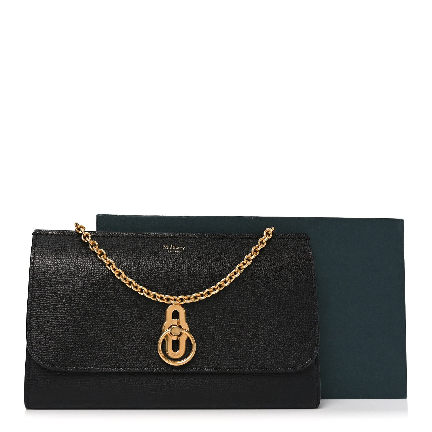 Mulberry Small Classic Grain Amberley Convertible Clutch Black 9 of 9