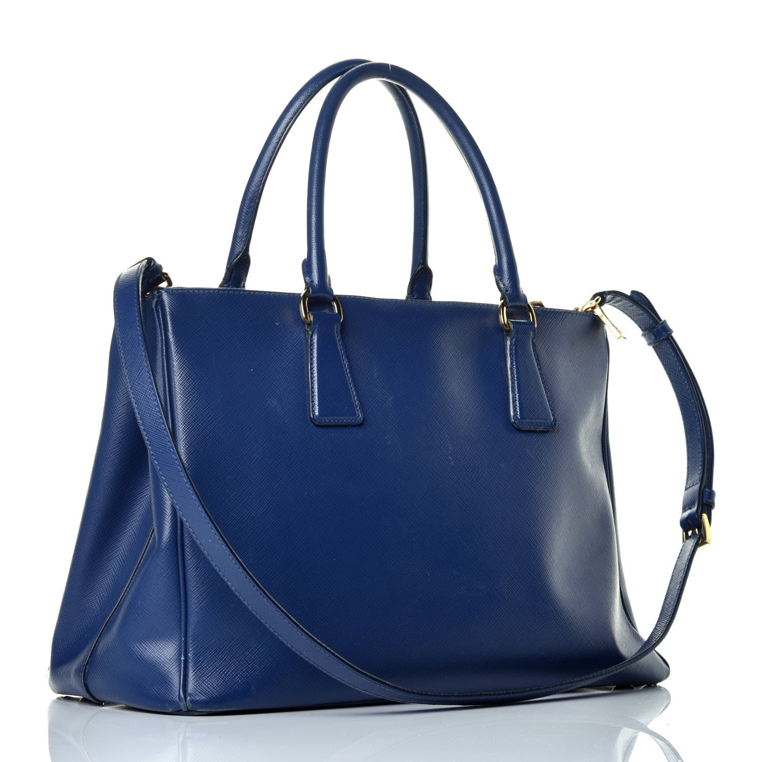 Prada Saffiano Medium Galleria Double Zip Tote Azzurro 4 of 10