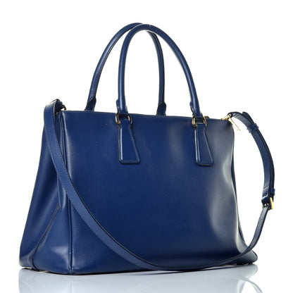 Prada Saffiano Medium Galleria Double Zip Tote Azzurro 4 of 10