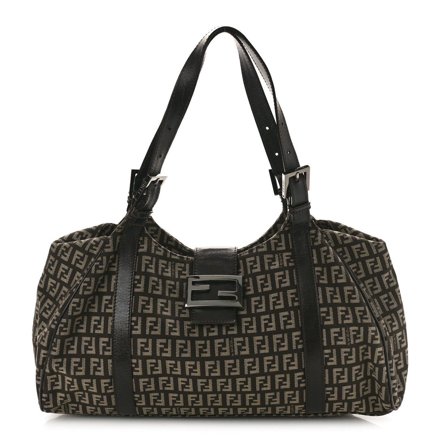 Zucchino Vitello Shoulder Bag Testa di Moro Beige
