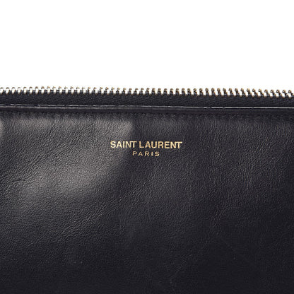 Saint Laurent Calfskin Teen Monogram Crossbody Bag Deep Marine 6 of 8