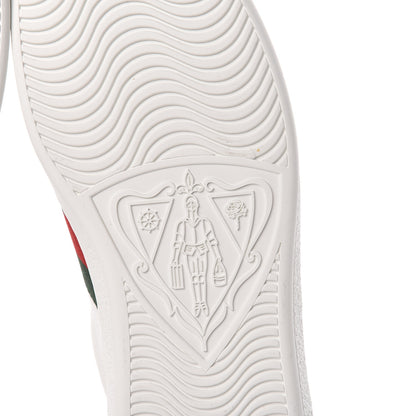Gucci Calfskin Ayers Kingsnake Embroidered Mens Ace Sneakers 8 Green Red 7 of 10