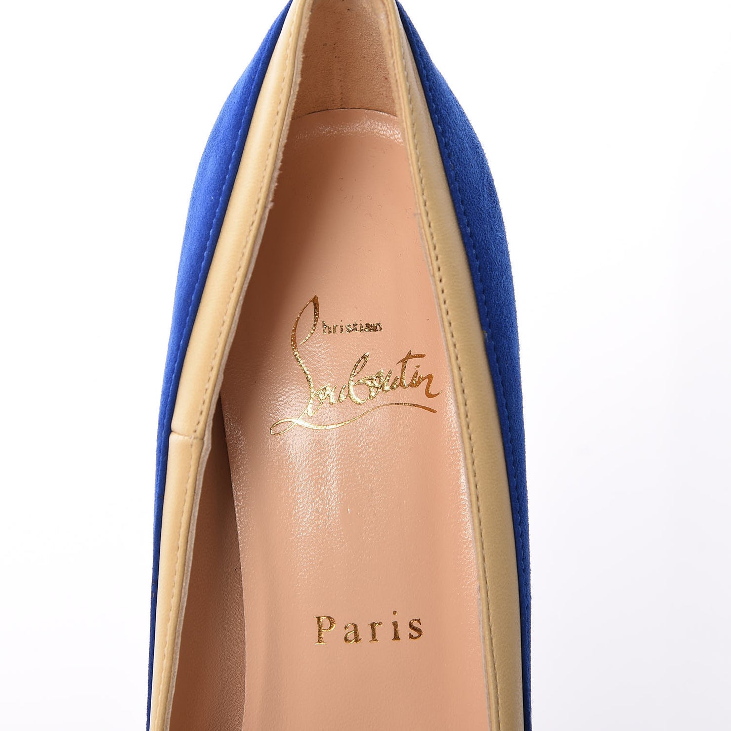 Suede Nappa Mirror Mago 160 Pumps 36.5 Blue