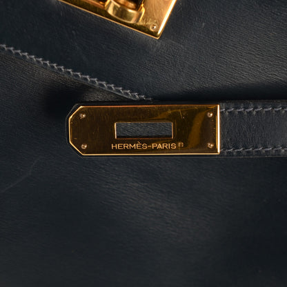 Hermes Box Kelly Retourne 28 Indigo 10 of 17