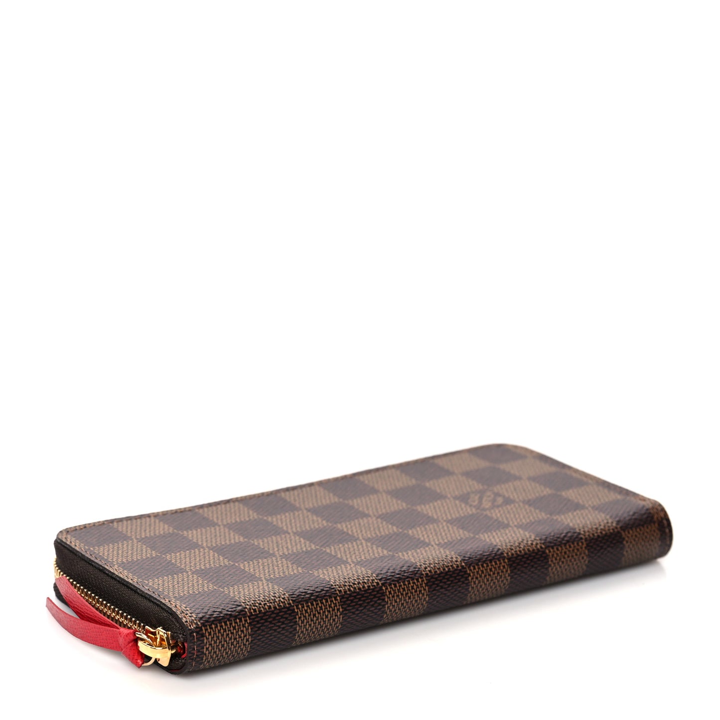 Damier Ebene Clemence Wallet Cherry
