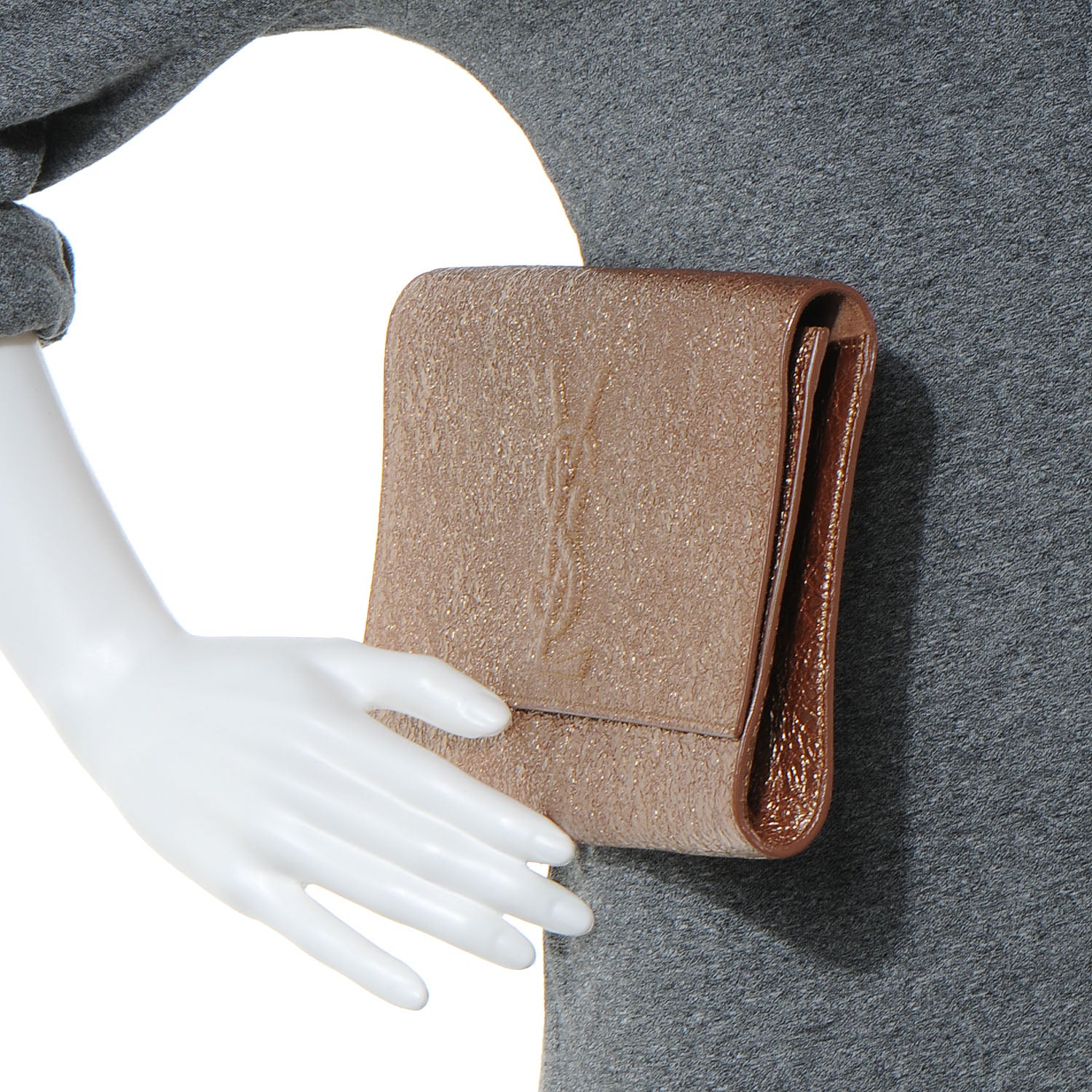 Saint Laurent Metallic Belle De Jour Clutch Gold 2 of 7