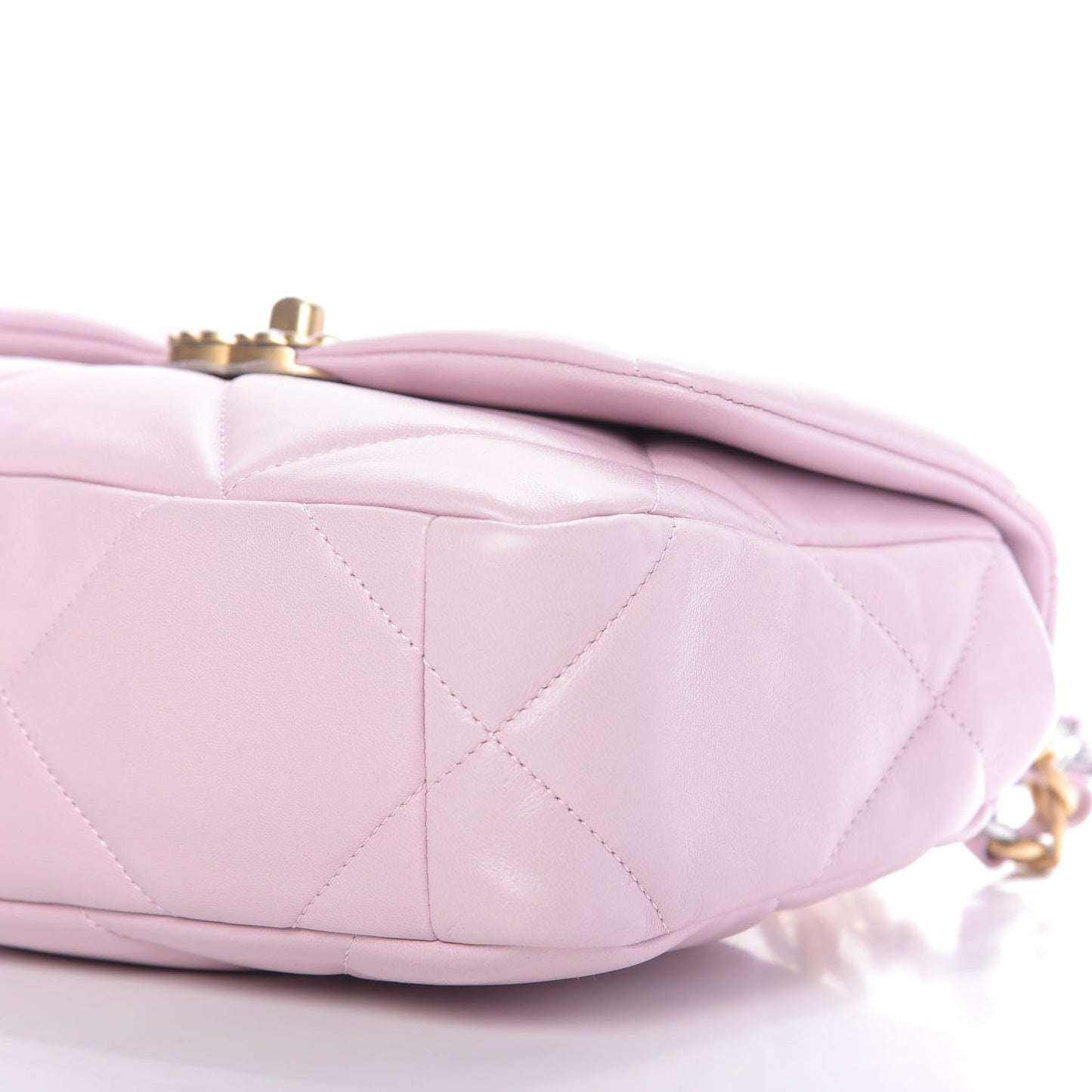 Lambskin Quilted Medium 19 Flap Light Pink