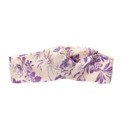 Gucci Linen Herbarium Print Headband Purple 1 of 4