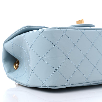 Chanel Aged Calfskin Quilted 2.55 Reissue Mini Flap Blue 8 of 9