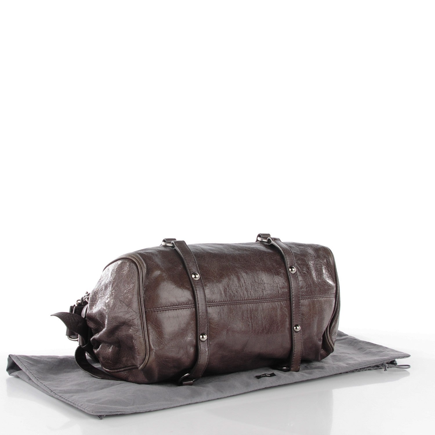 Miu Miu Vitello Lux Medium Bow Bag Fumo 4 of 7