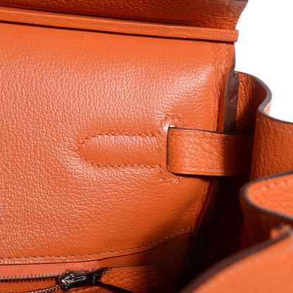 Hermes Taurillon Clemence Birkin 40 Orange 18 of 23