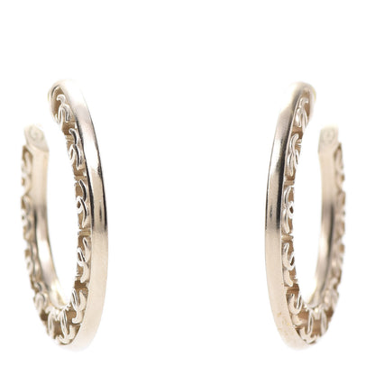 Chanel CC Hoop Earrings Gold 1 of 6