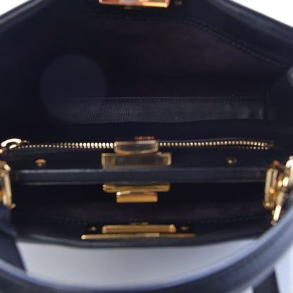 Fendi Vitello Seta Lace Up Medium Peekaboo Iconic Satchel Black 8 of 11