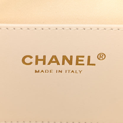 Chanel Braided Raffia Calfskin Quilted Small Chanel 25 Handbag White Black 6 of 10