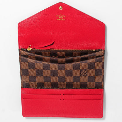 Louis Vuitton Damier Ebene Josephine Wallet Red 3 of 7