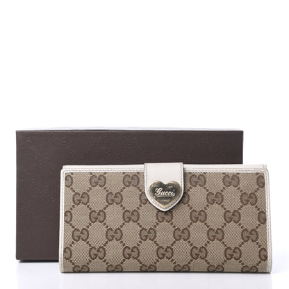 Gucci Monogram Heart Continental Wallet Off White 10 of 10