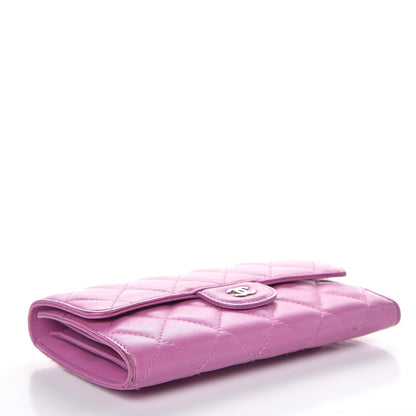 Chanel Lambskin Quilted Large Flap Wallet Violet 4 of 13