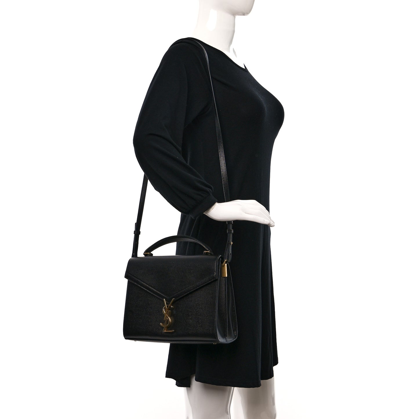 Grain de Poudre Medium Classic Monogram Cassandra Top Handle Black