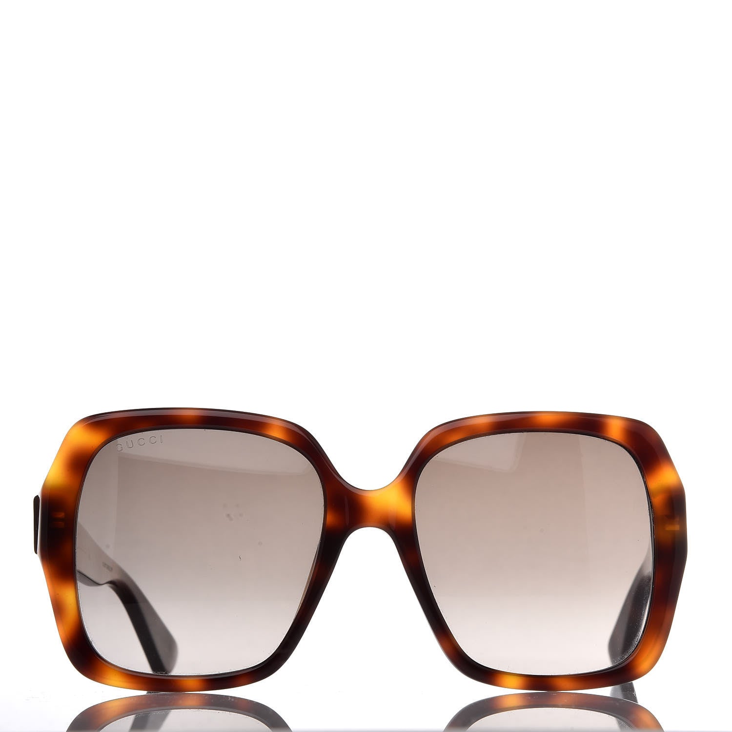 Gucci Acetate Square Frame GG0096S Sunglasses Tortoise 2 of 9
