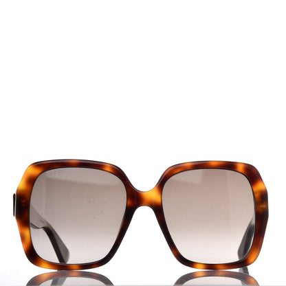 Gucci Acetate Square Frame GG0096S Sunglasses Tortoise 2 of 9