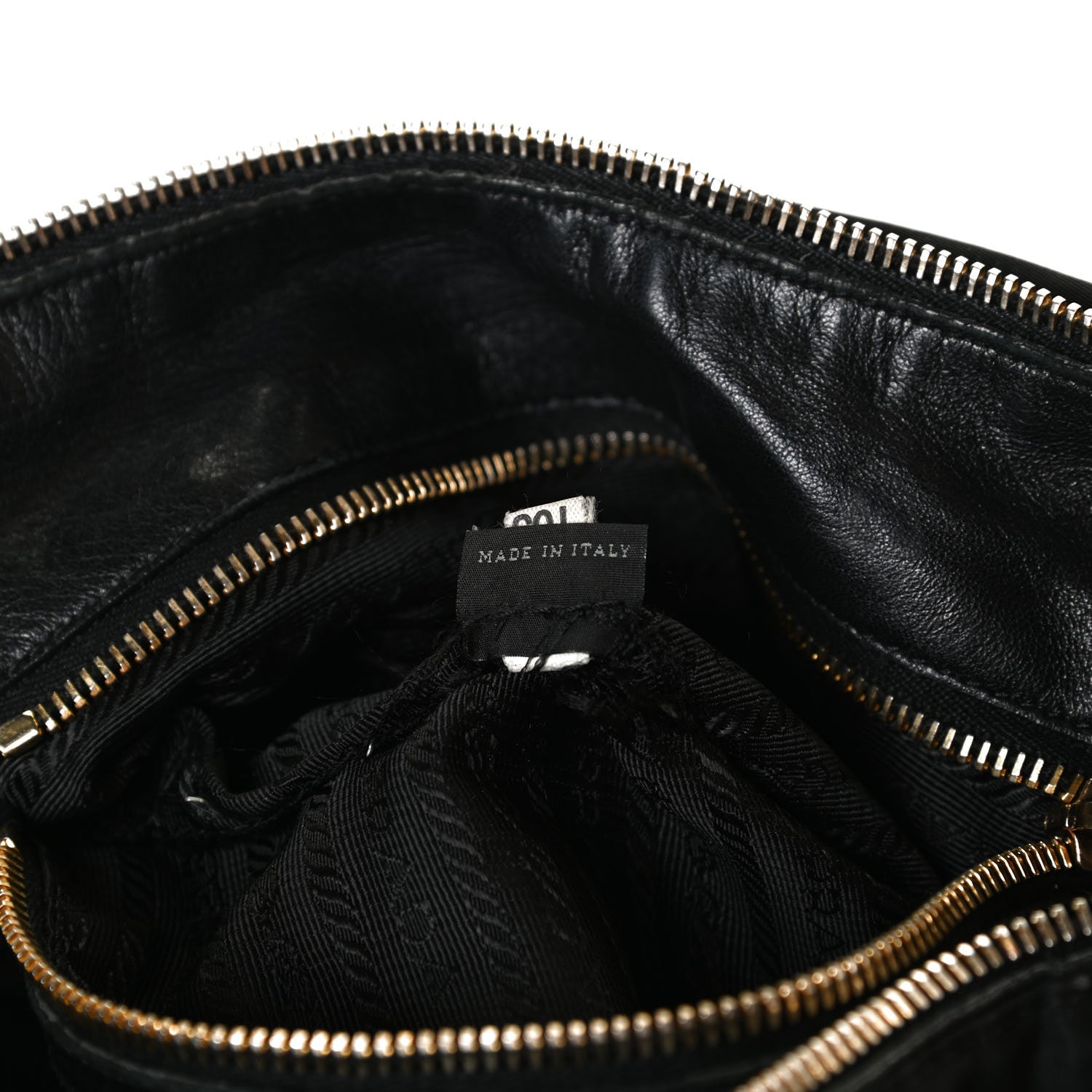 Prada Tessuto Nylon Jacquard Logo Aviator Satchel Black 7 of 17
