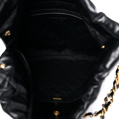 Chanel Shiny Calfskin Quilted Small Chanel 22 Black 6 of 12