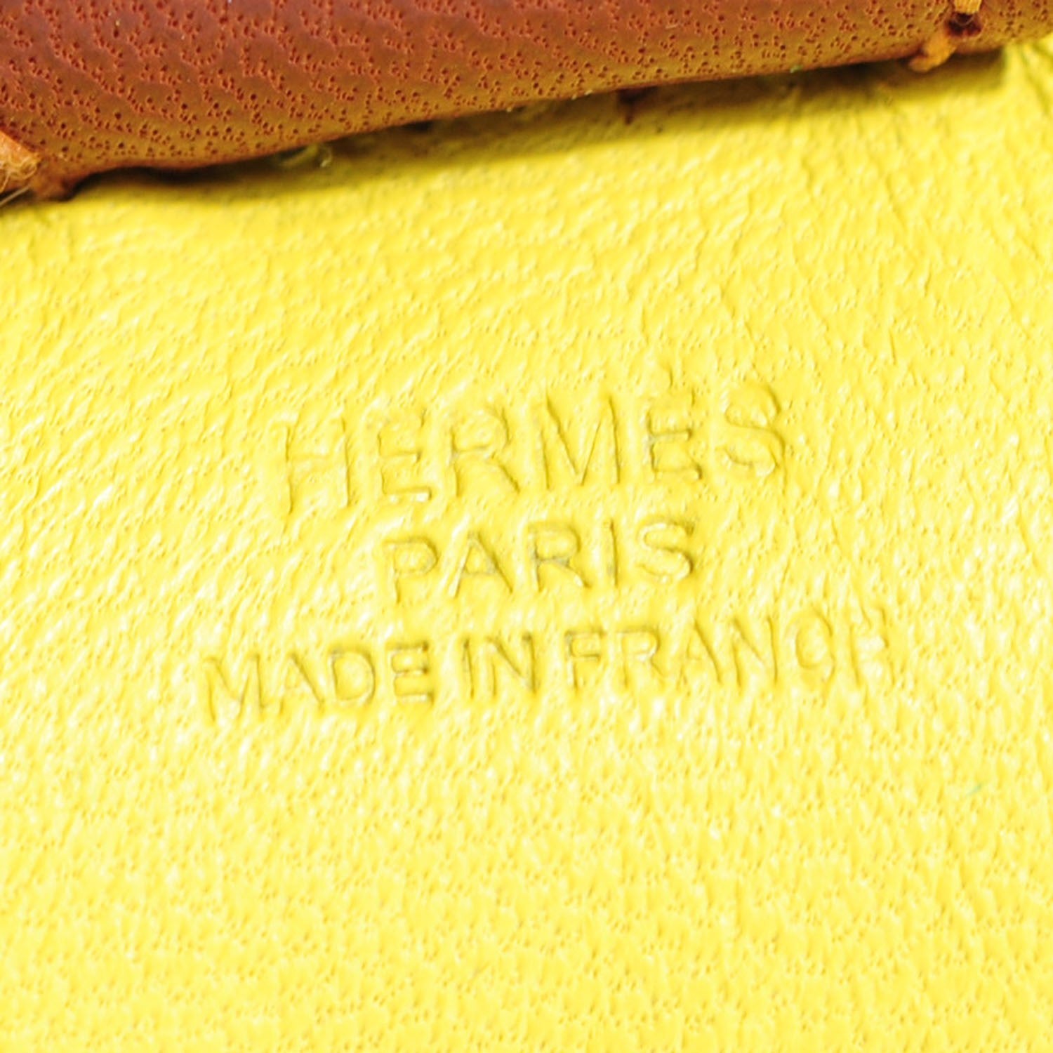 Hermes Milo Lambskin Grigri Rodeo Horse Bag Charm PM Lime Menthe Fauve 3 of 5