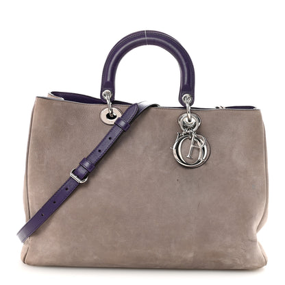 Christian Dior Suede Large Diorissimo Tote Purple 1 of 10