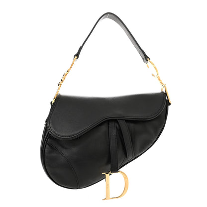 Christian Dior Shiny Goatskin Saddle Bag Black 1 of 11