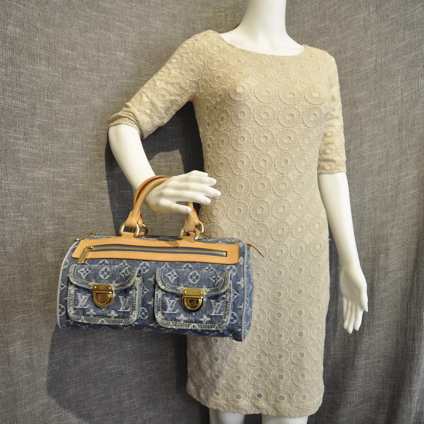 Monogram Denim Neo Speedy Blue