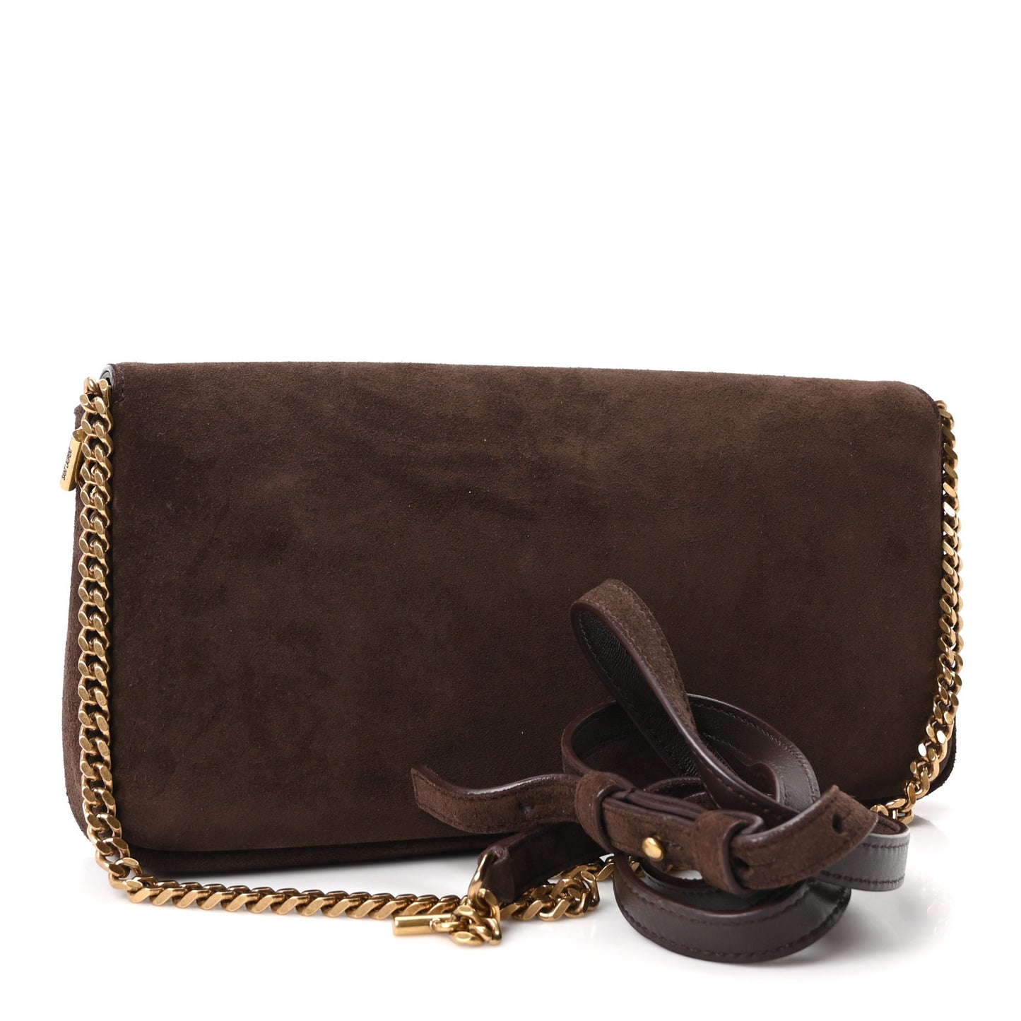 Suede Monogram Tassel Kate 99 Baguette Bag Light Ocre