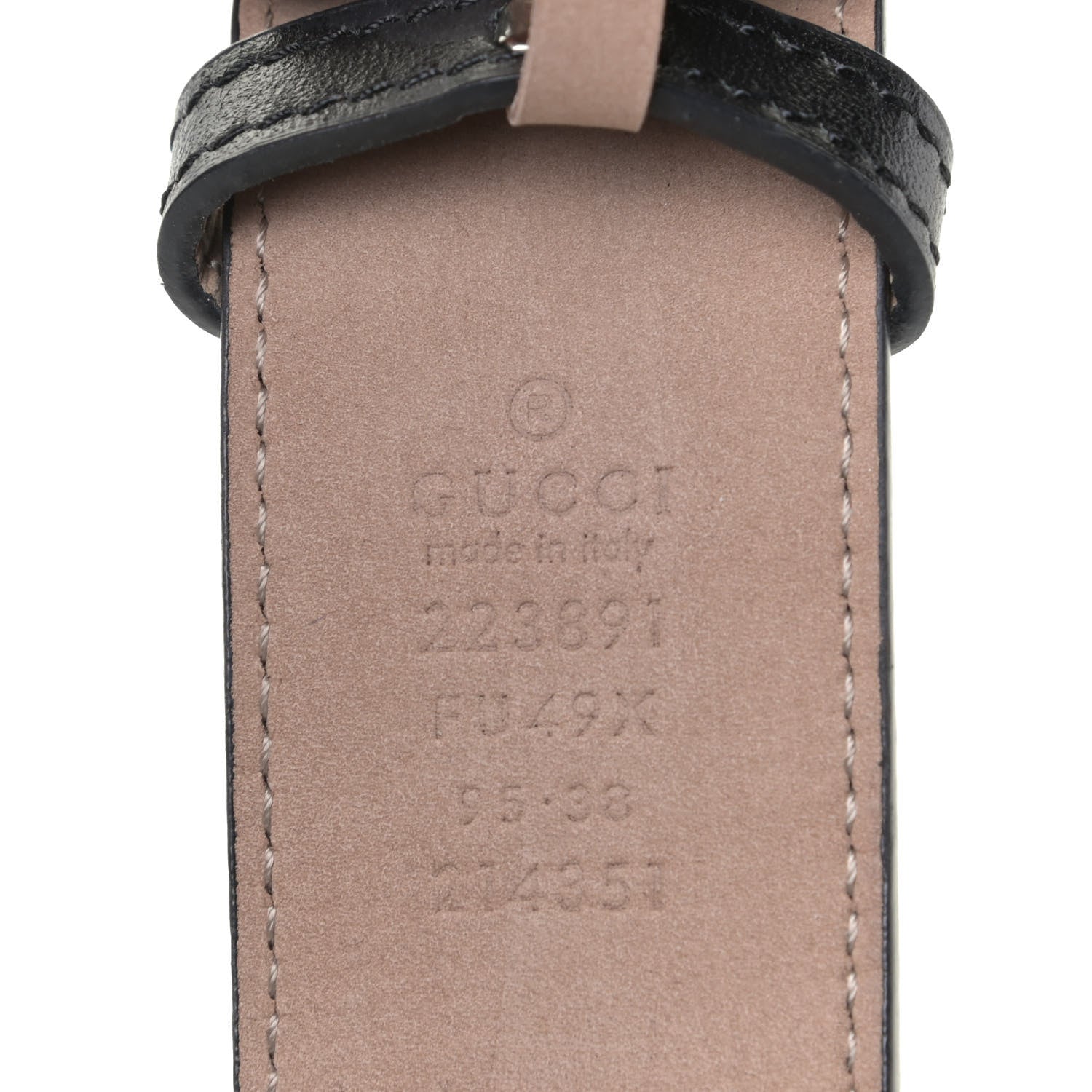 Gucci Imprime Monogram Interlocking G Belt 95 38 Black 3 of 6