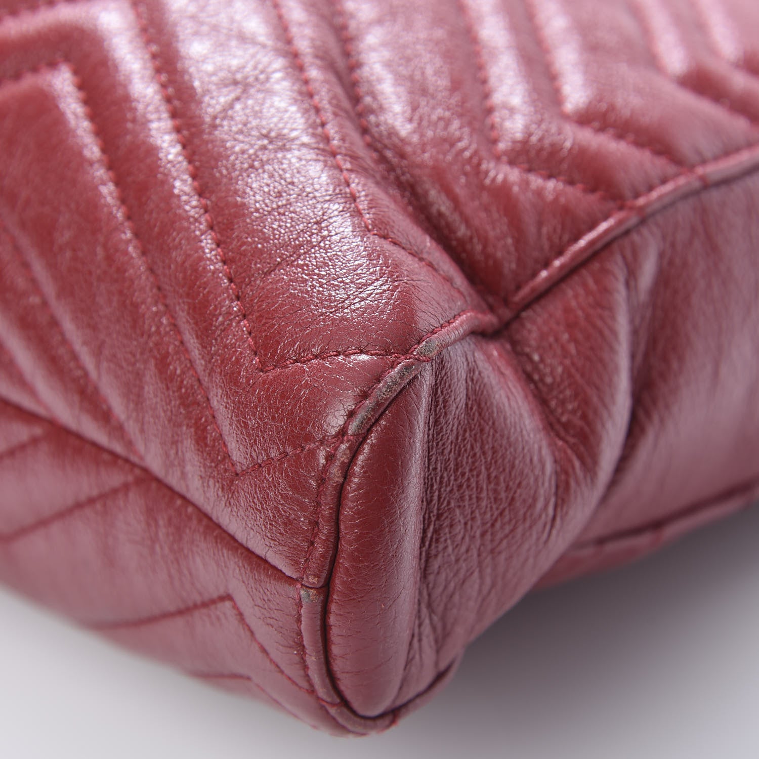 Gucci Azalea Calfskin Matelasse Medium GG Marmont Slim Tote Romantic Cerise 15 of 16