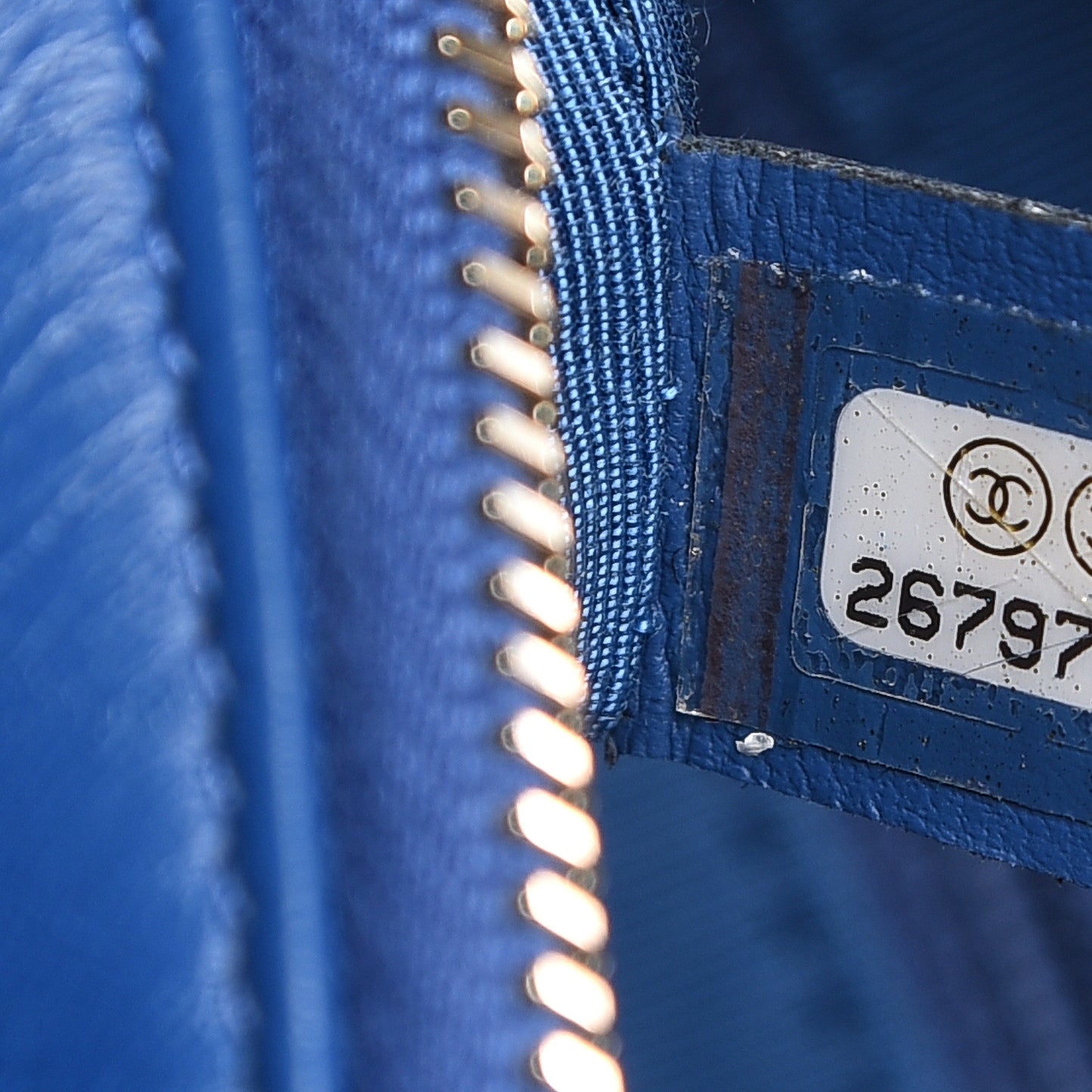 Aged Calfskin Quilted Small Gabrielle Hobo Blue