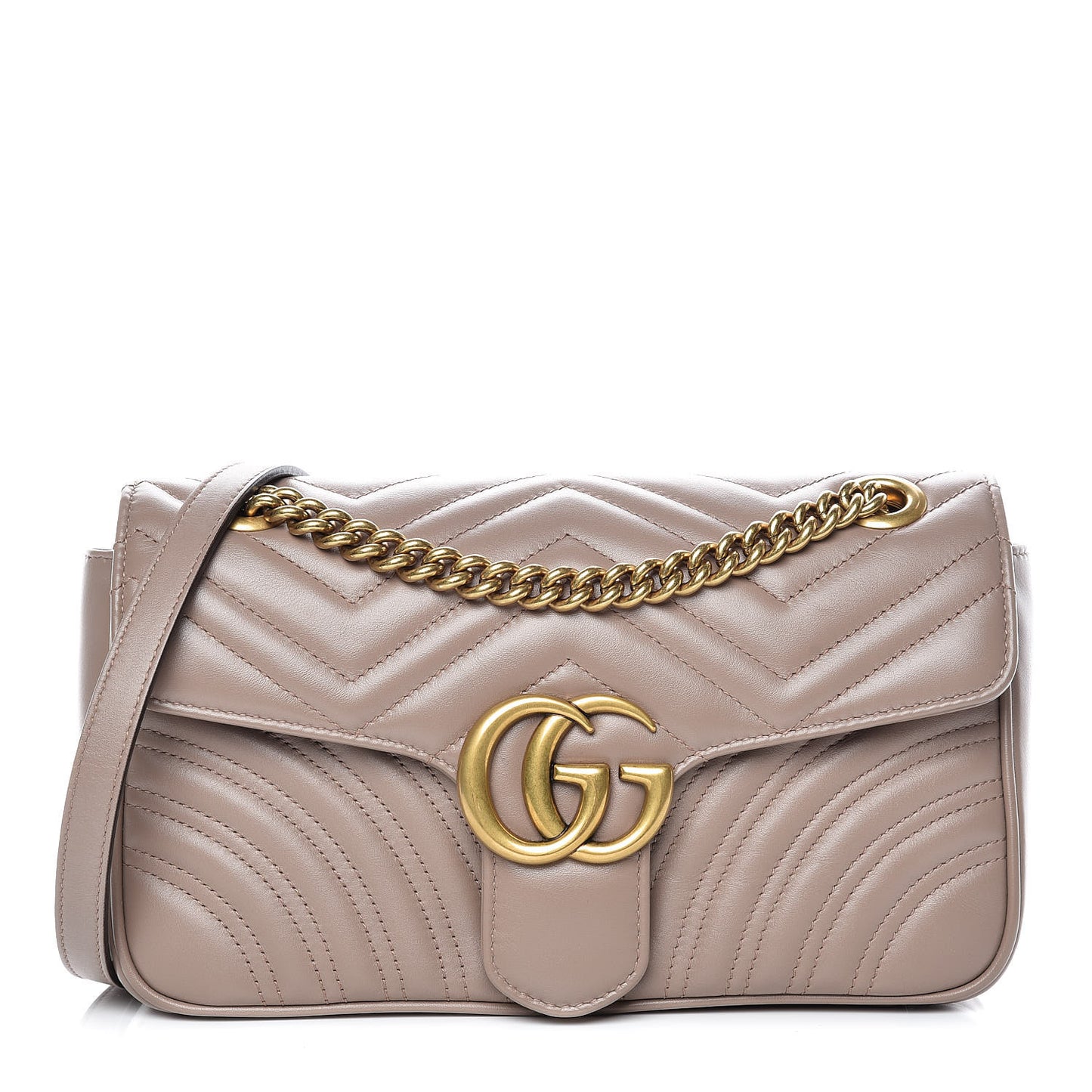 Calfskin Matelasse Small GG Marmont Shoulder Bag Porcelain Rose