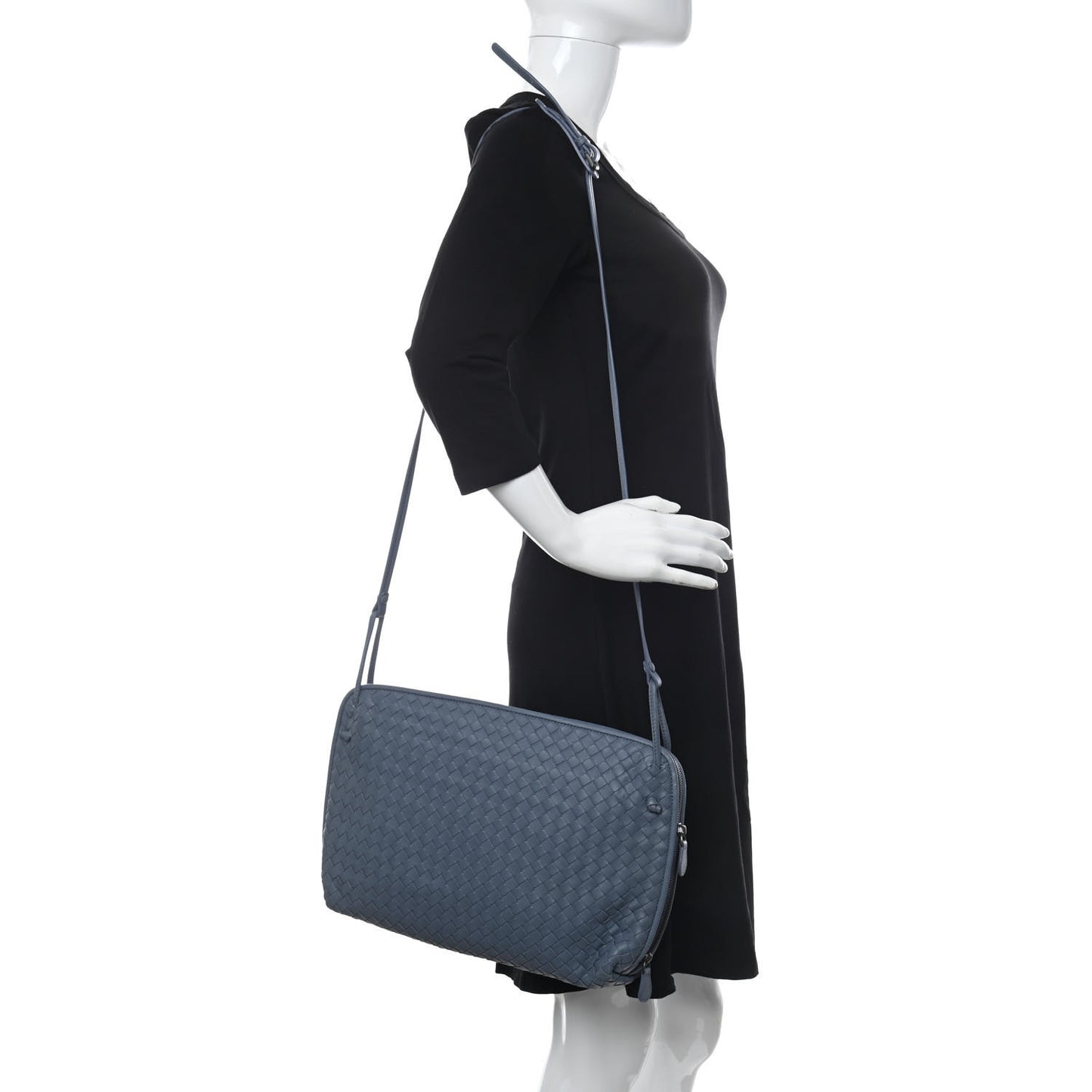 Nappa Intrecciato Large Nodini Crossbody Messenger Krim