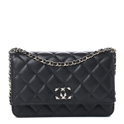 Chanel Caviar Quilted Coco Candy Wallet On Chain WOC Black 1 of 13