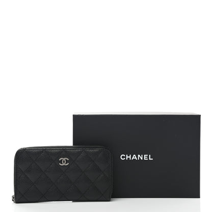 Chanel Caviar Quilted Medium Zip Around Wallet Black 11 of 11