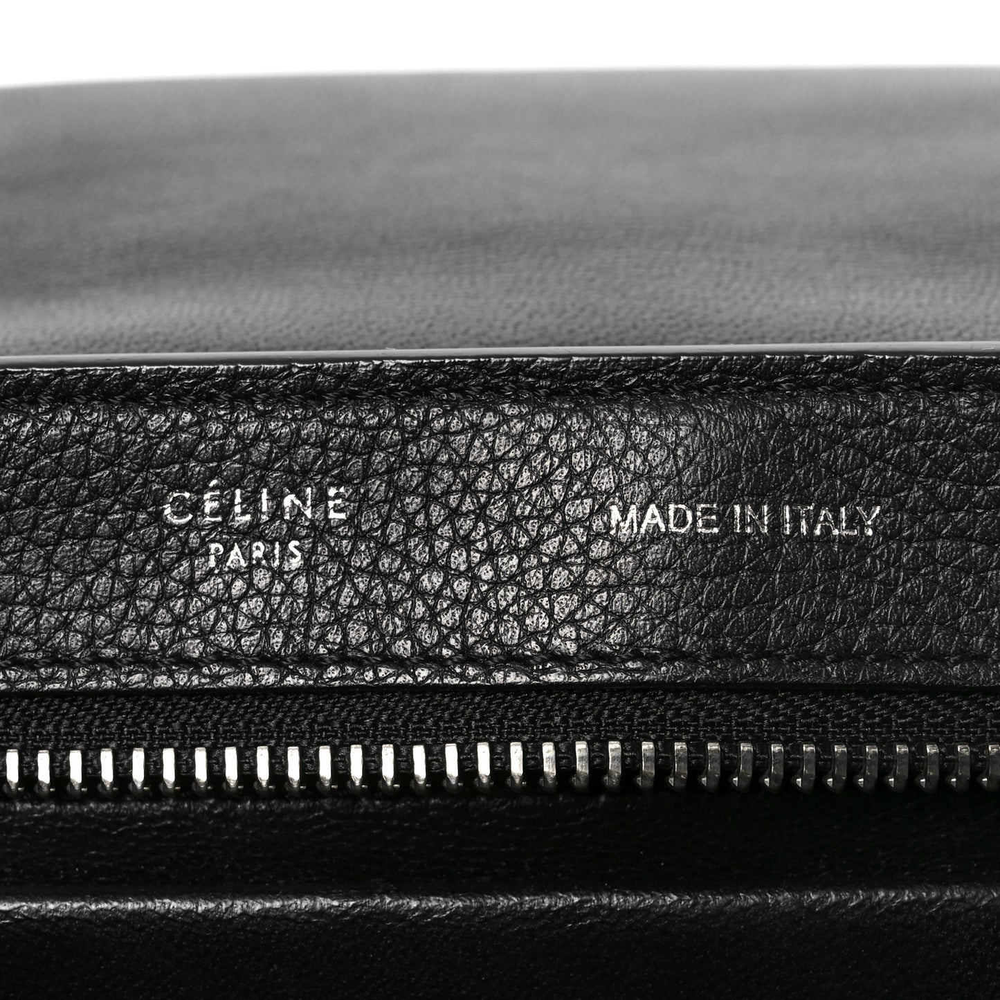 Drummed Calfskin Suede Small Trapeze Black