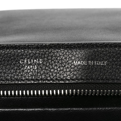 Celine Drummed Calfskin Suede Small Trapeze Black 6 of 9