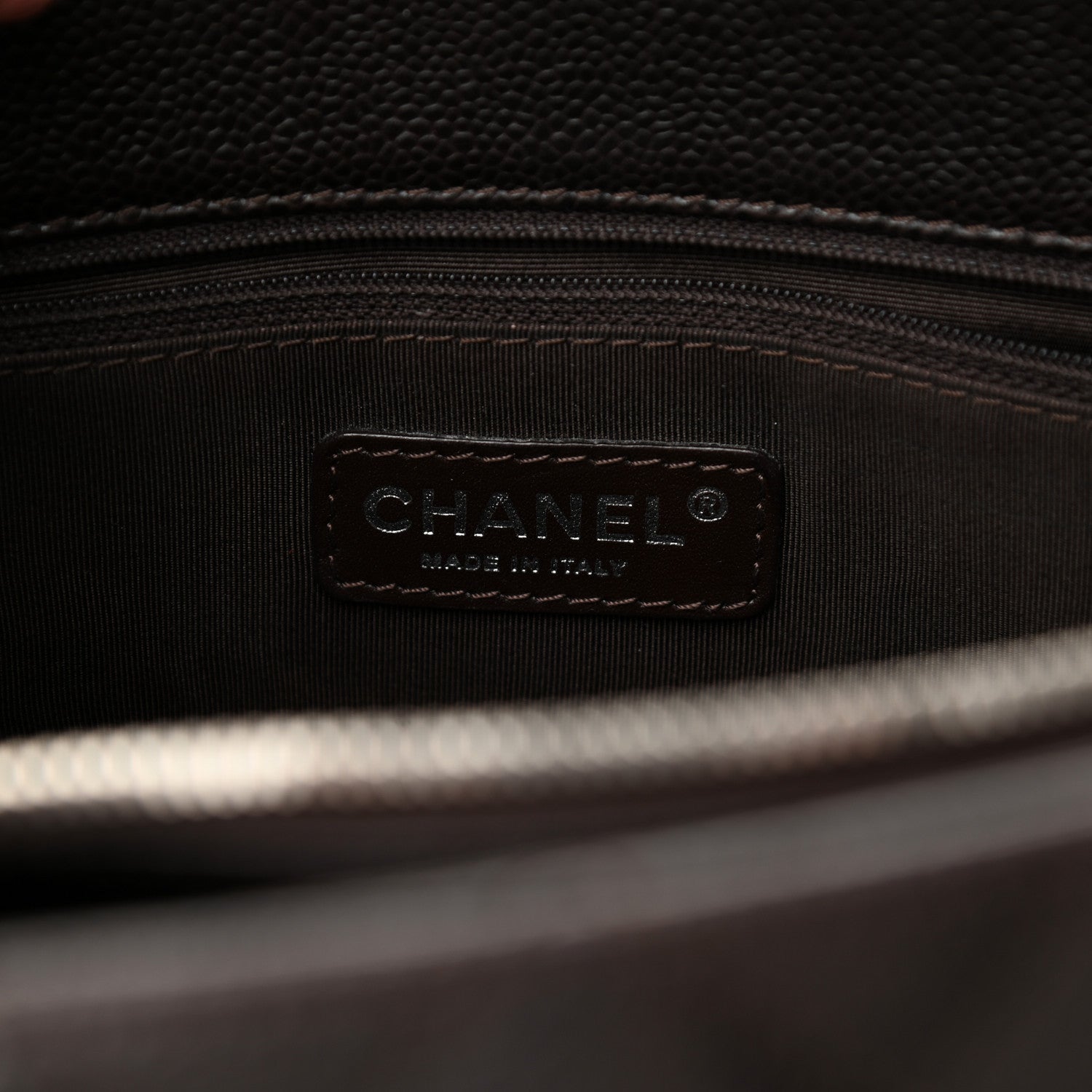 Chanel Caviar Quilted Grand Shopping Tote GST Dark Brown 6 of 13